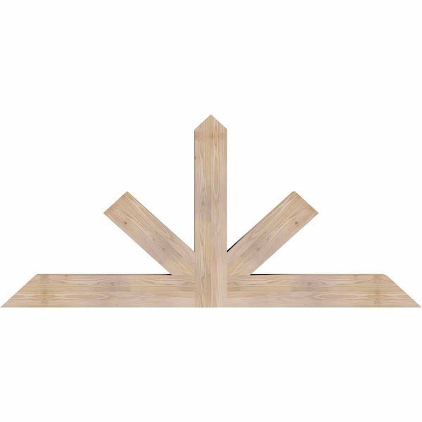 Ekena Millwork Saratoga Smooth Timber Gable Bracket, Douglas Fir, 72"W x 33"H x 5 1/2"D x 5 1/2"F, 11/12 Pitch GBW072X33X0606SAR00SDF - main